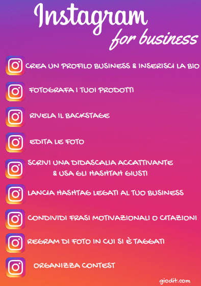 Instagram for business giodit
