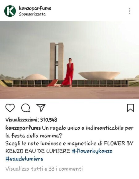 kenzo parfum festa della mamam sui social