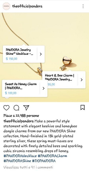 Instagram lancia la funzione Shopping: come i brand possono utilizzarla? _ Pandora