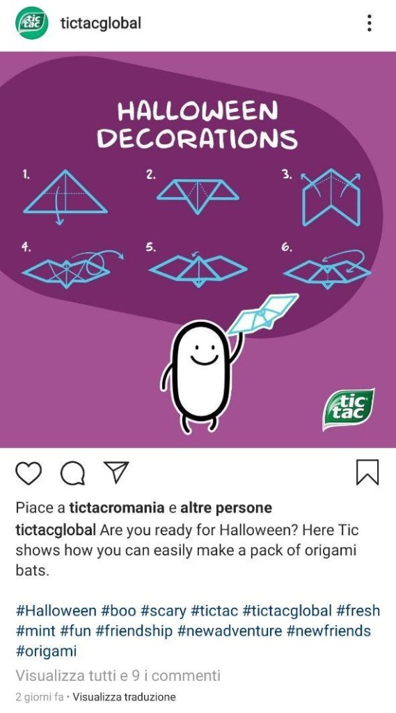 Tic Tac & gli origami di Halloween