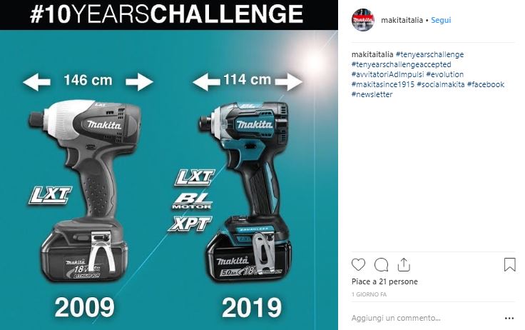 #10YearChallenge sui social _Makita