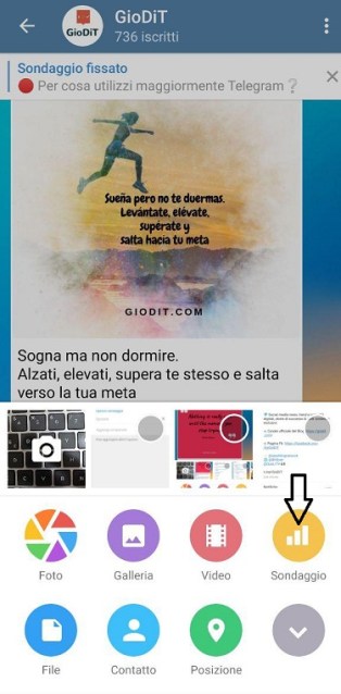 come creare un sondaggio su Telegram