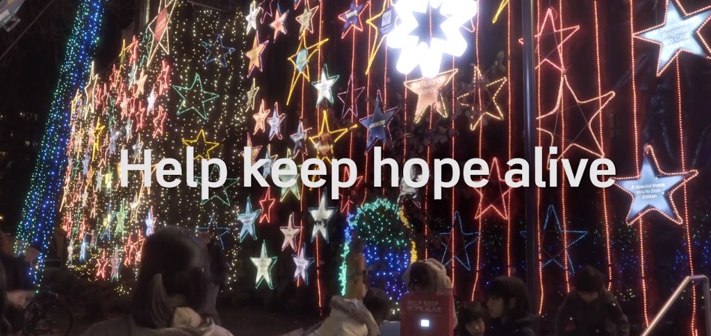 Natale è la luce della speranza: help keep hope alive_ St Paul Foundation di Vancouver, agenzia Rethink