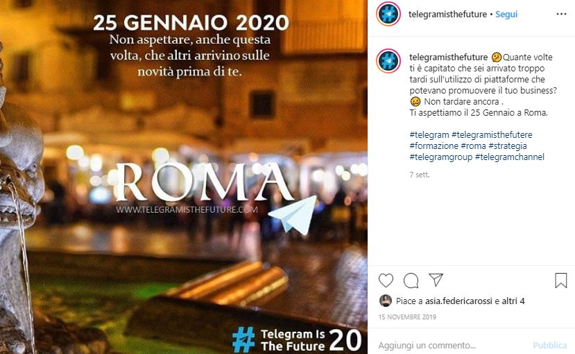 evento formativo dedicato a Telegram