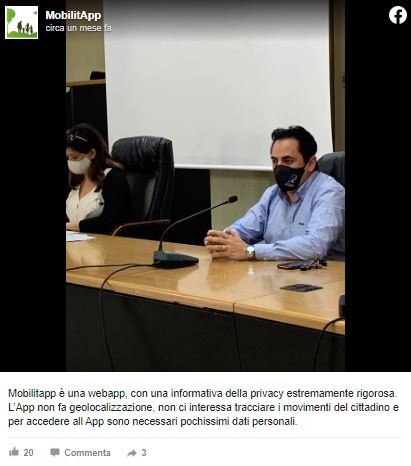 MobilitApp e la privacy