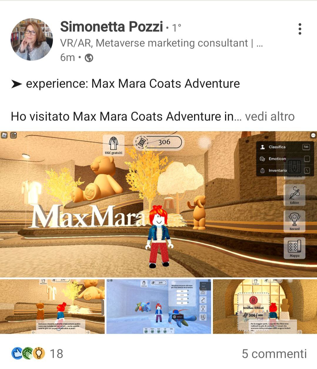 Metaverso Max Mara Simonetta Pozzi